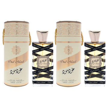 Oud Mood by Lattafa for  Unisex - 3.4 oz EDP Spray - Pack of 2