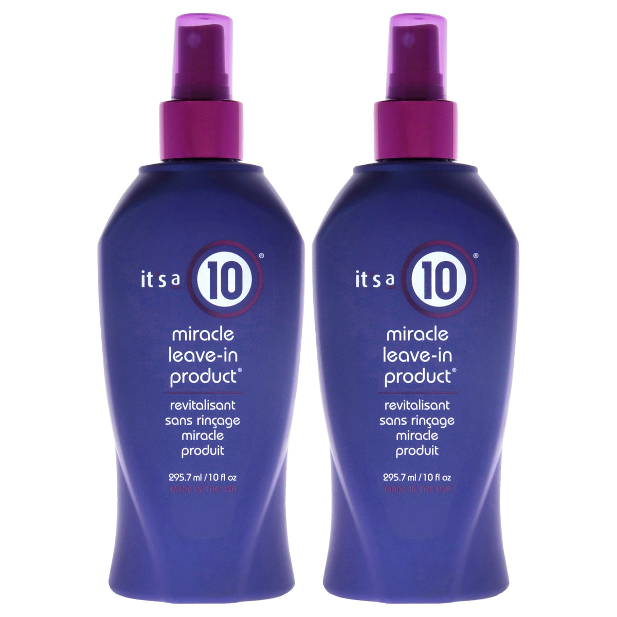 Miracle Leave In Product by Its A 10 for Unisex - 10 oz Hair Spray - Pack of 2