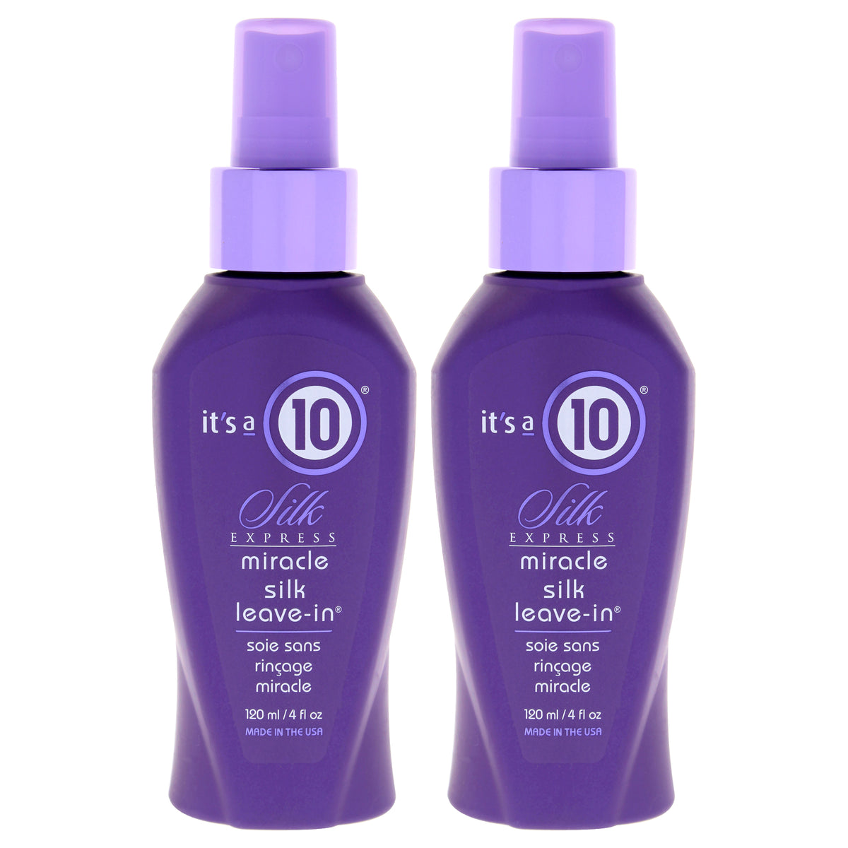 Silk Express Miracle Silk Leave-In by Its A 10 for Unisex - 4 oz Conditioner - Pack of 2