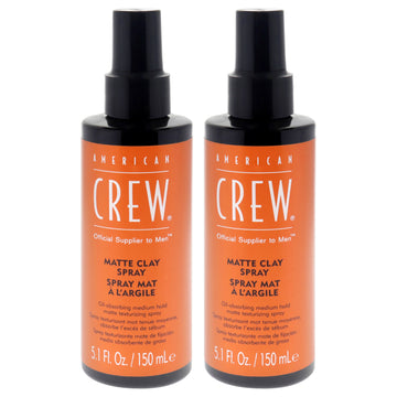 Matte Clay Spray by American Crew for Men - 5.1 oz Hair Spray  - Pack of 2