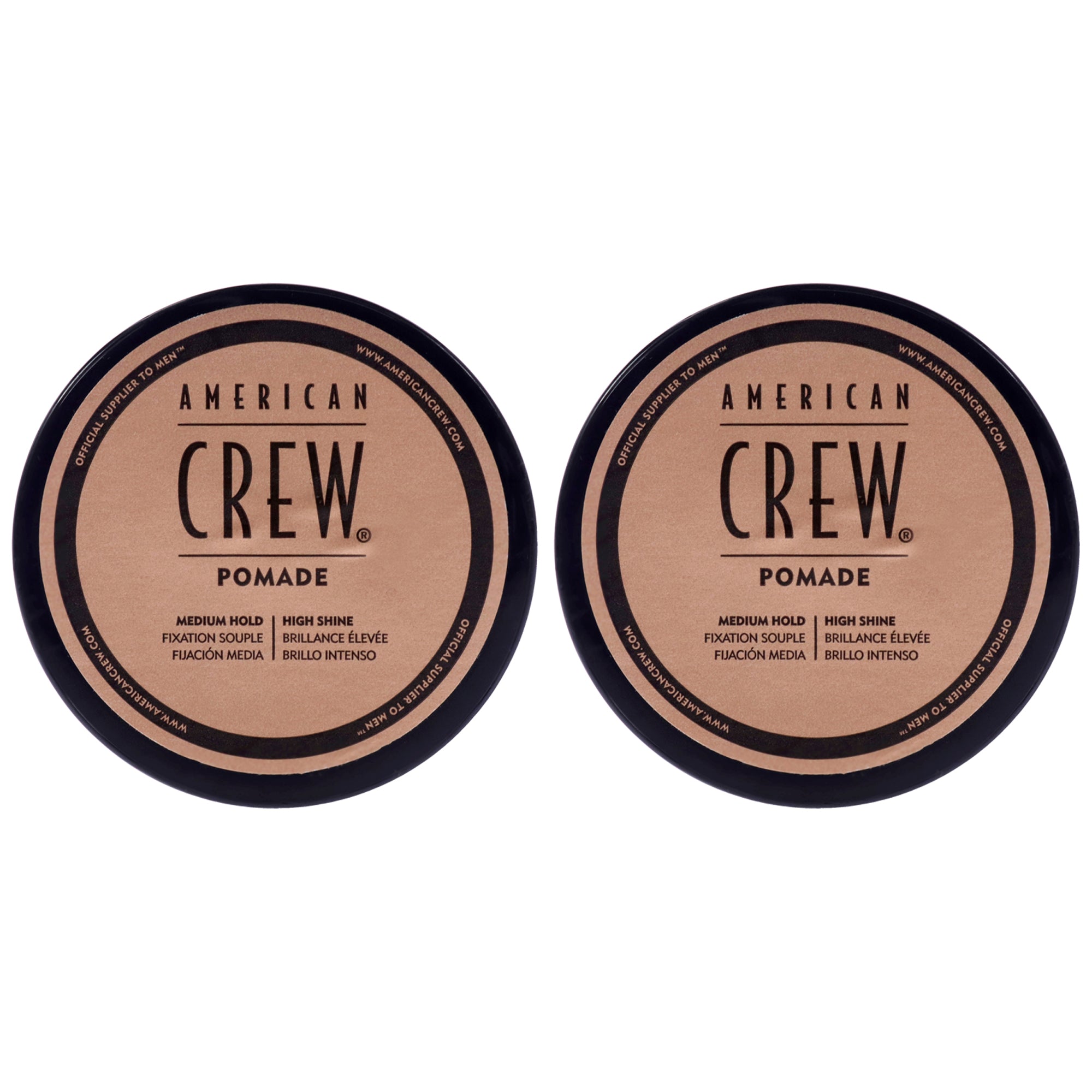 Pomade for Hold Shine by American Crew for Men - 1.7 oz Pomade  - Pack of 2