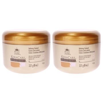 KeraCare Natural Defining Custard Cream by Avlon for Unisex - 8 oz Cream  - Pack of 2