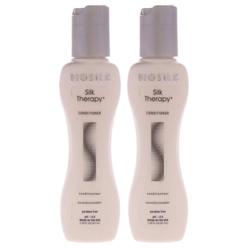 Silk Therapy Conditioner by Biosilk for Unisex - 2.26 oz Conditioner  - Pack of 2
