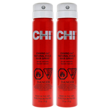 Enviro 54 Natural Hold Hairspray by CHI for Unisex - 2.6 oz Hair Spray  - Pack of 2