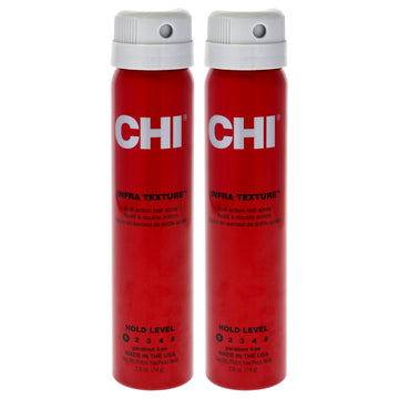 Infra Texture Hair Spray by CHI for Unisex - 2.6 oz Hair Spray  - Pack of 2