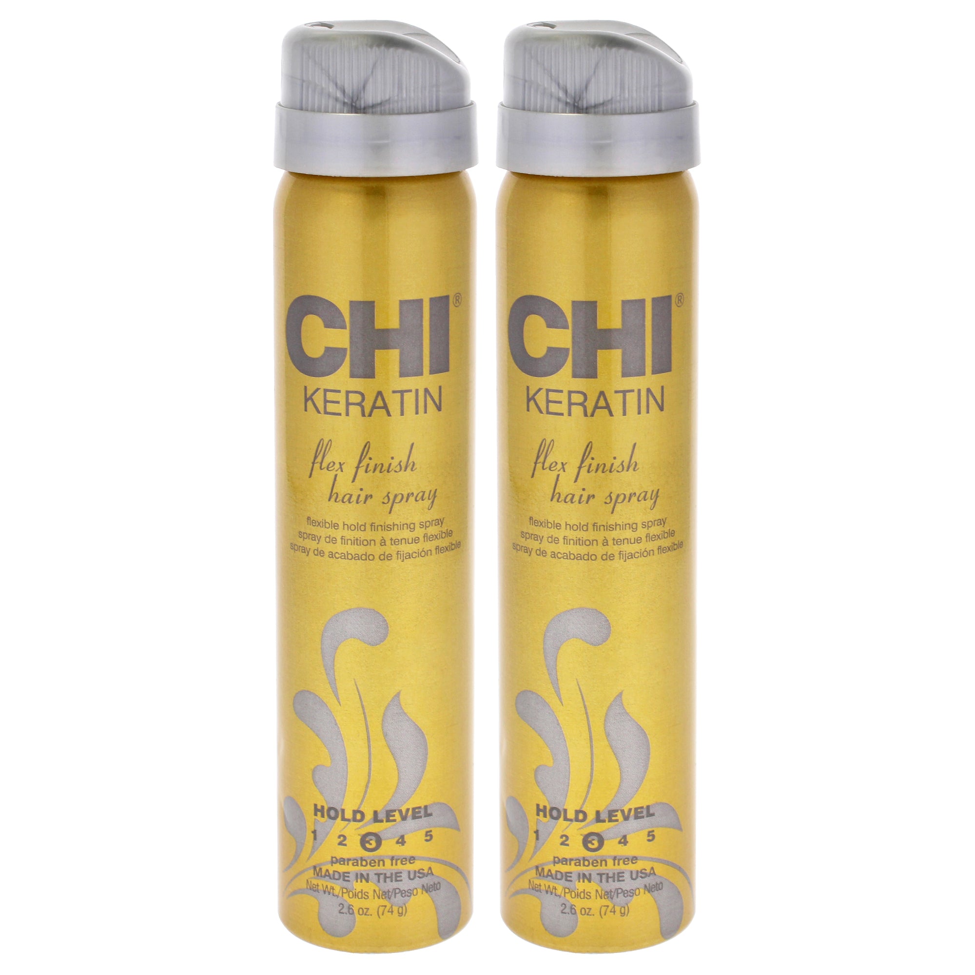 Keratin Flex Finish Hair Spray by CHI for Unisex - 2.6 oz Hair Spray  - Pack of 2