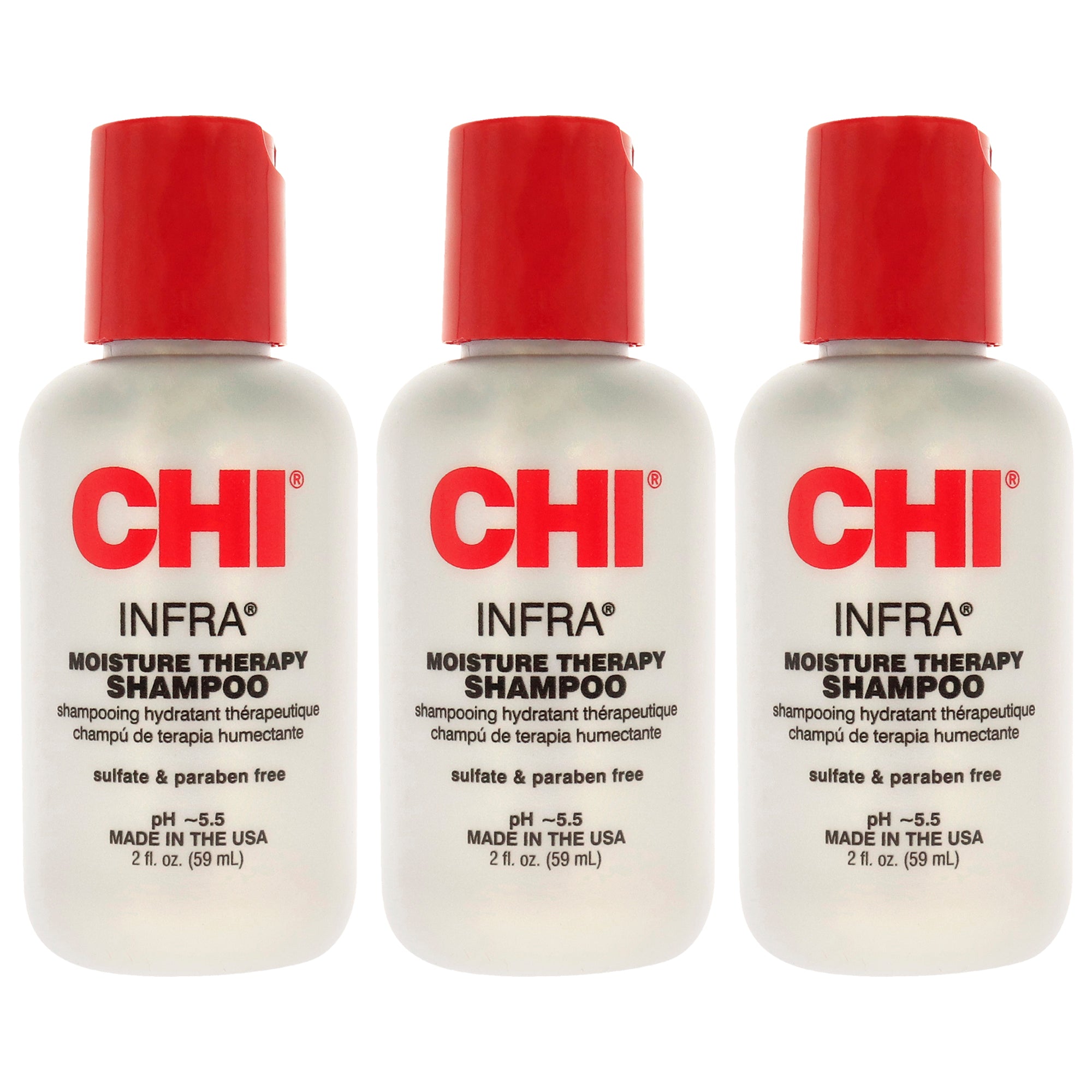Infra Shampoo by CHI for Unisex - 2 oz Shampoo  - Pack of 3