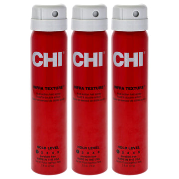 Infra Texture Hair Spray by CHI for Unisex - 2.6 oz Hair Spray  - Pack of 3
