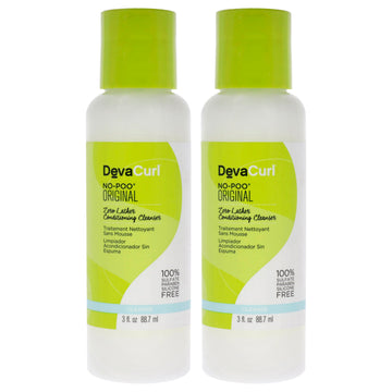 DevaCurl No-Poo Zero Lather Conditioning Cleanser by DevaCurl for Unisex - 3 oz Cleanser - Pack of 2