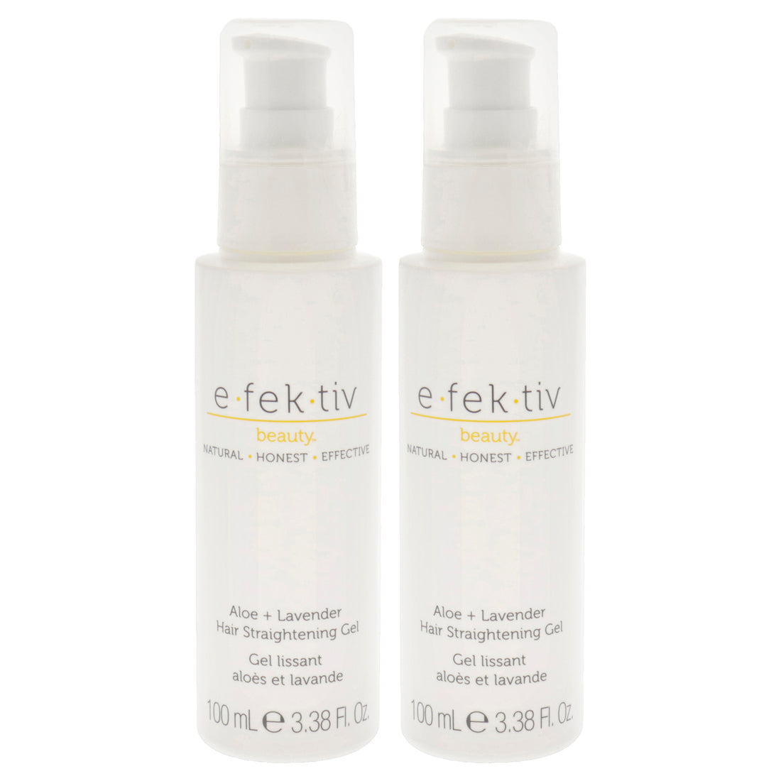 Aloe Plus Lavender Hair Straightening Gel by e.fek.tiv for Unisex - 3.38 oz Gel - Pack of 2