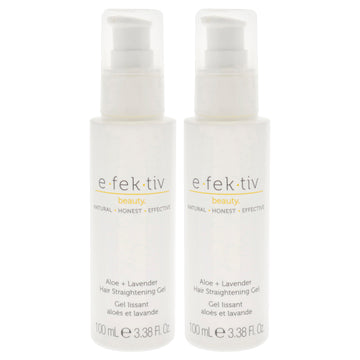 Aloe Plus Lavender Hair Straightening Gel by e.fek.tiv for Unisex - 3.38 oz Gel - Pack of 2