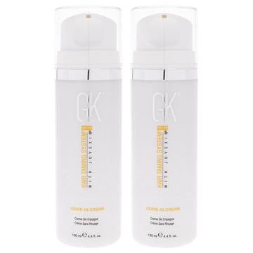 Hair Taming System Leave-In Conditioning Cream by Global Keratin for Unisex - 4.4 oz Cream - Pack of 2