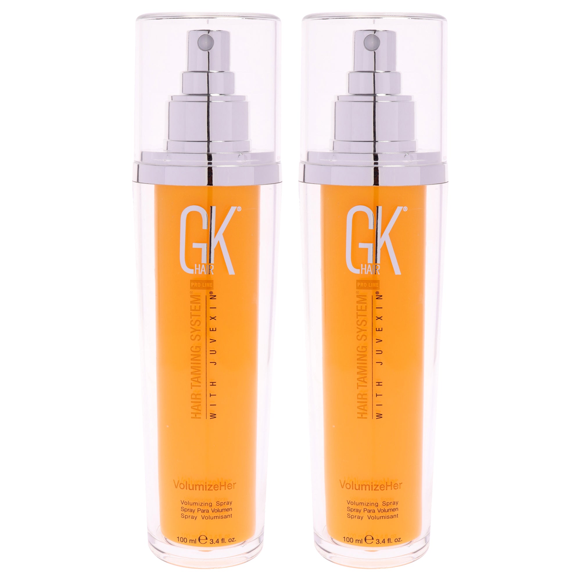 Hair Taming System Volumize Her Spray by Global Keratin for Unisex - 3.4 oz Spray - Pack of 2