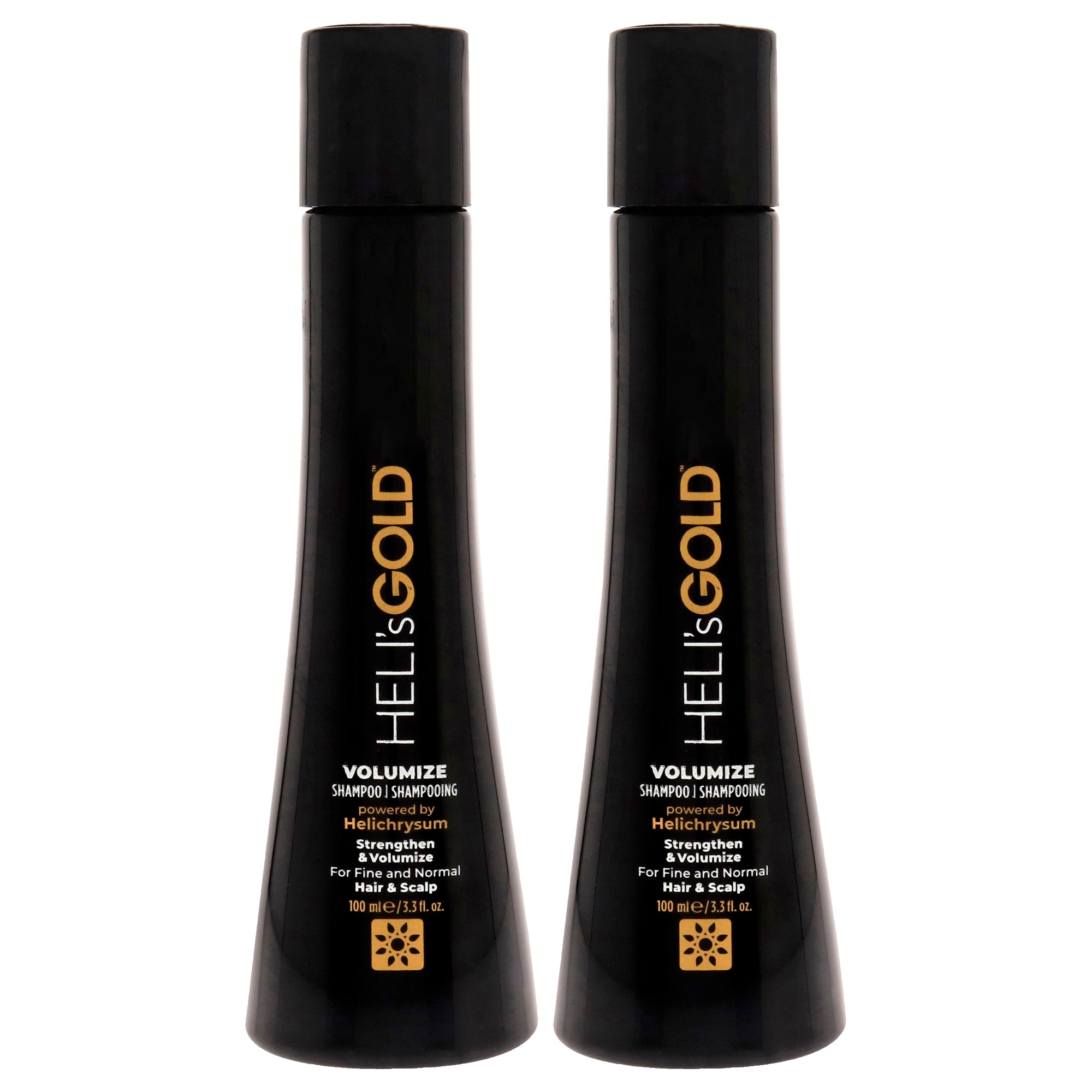 Volumize Shampoo by Helis Gold for Unisex - 3.3 oz Shampoo - Pack of 2