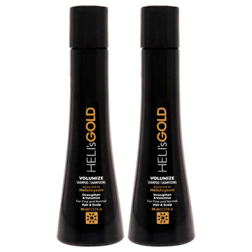 Volumize Shampoo by Helis Gold for Unisex - 3.3 oz Shampoo - Pack of 2