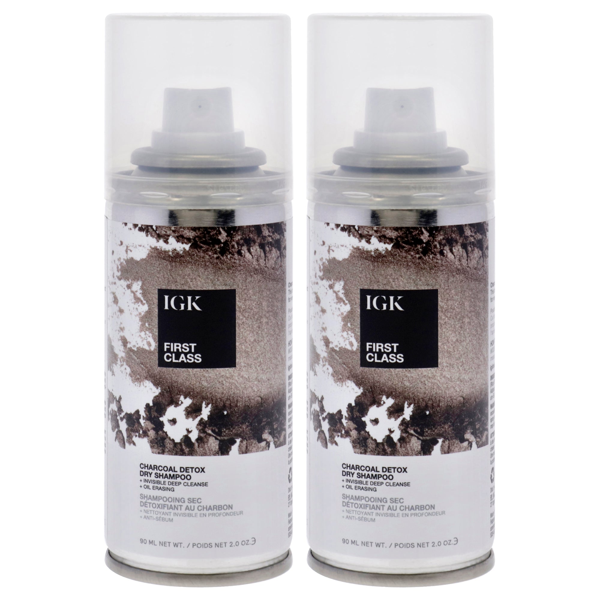 First Class Charcoal Detox Dry Shampoo by IGK for Unisex - 2 oz Dry Shampo - Pack of 2