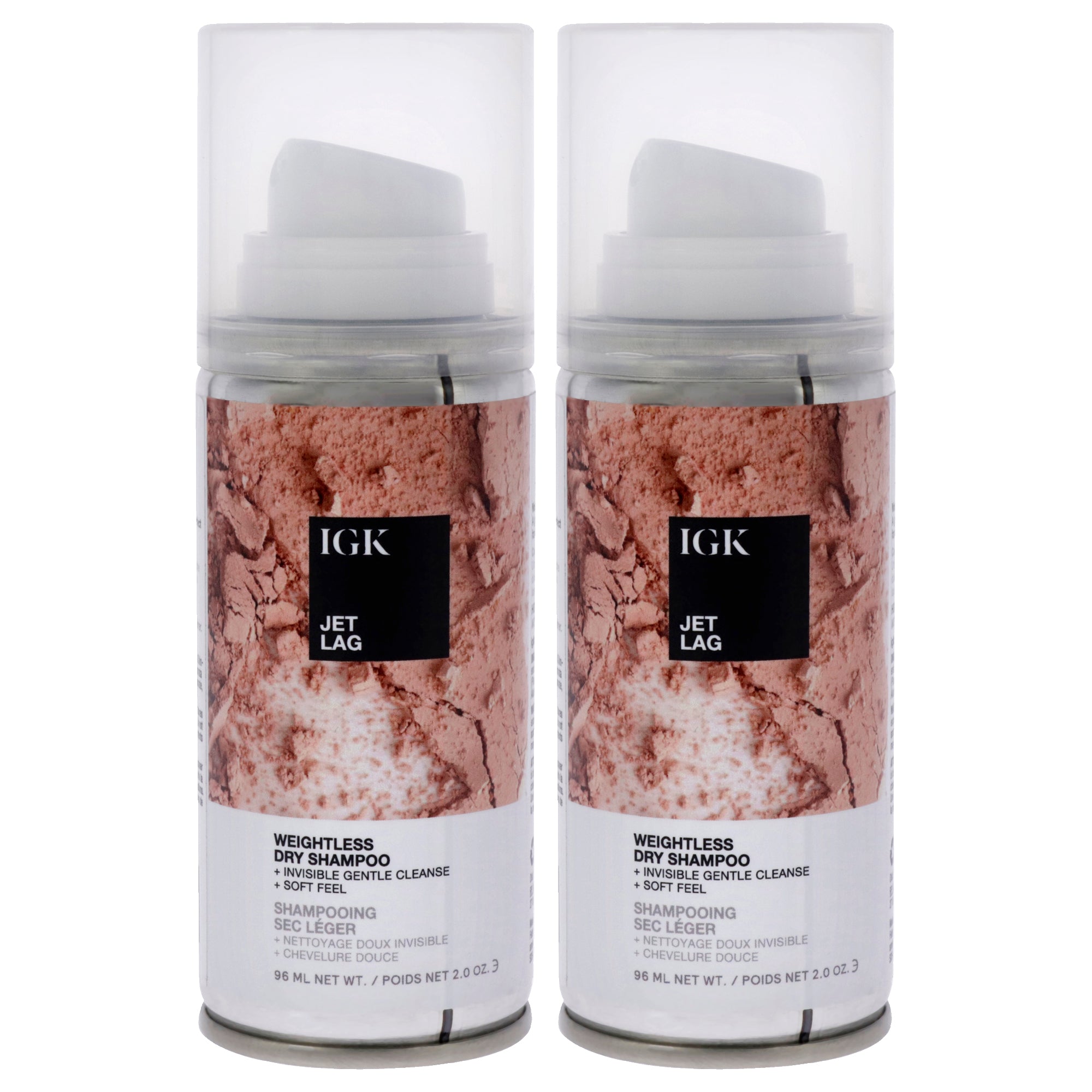 Jet Lag Weightless Dry Shampoo by IGK for Unisex - 2 oz Dry Shampoo - Pack of 2