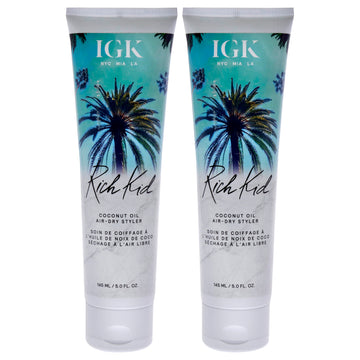Rich Kid Wave Enhancing Air Dry Cream by IGK for Unisex - 5 oz Oil - Pack of 2