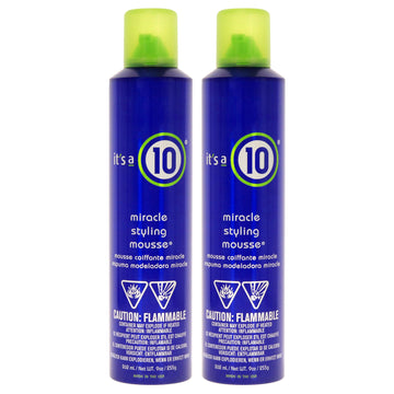 Miracle Styling Mousse by Its A 10 for Unisex - 9 oz Mousse - Pack of 2
