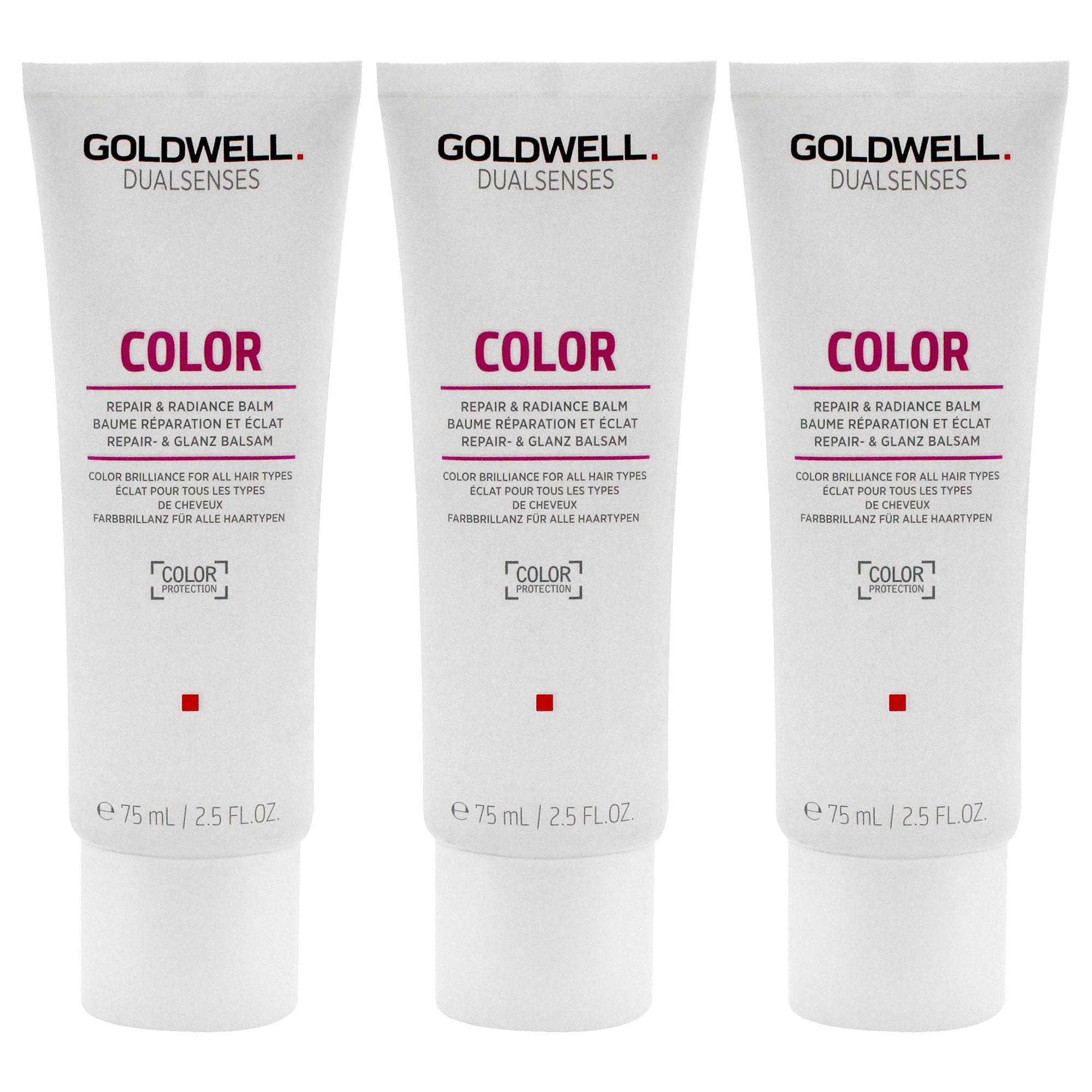 Dualsenses Color Repair and Radiance Balm by Goldwell for Unisex - 2.5 oz Balm - Pack of 3