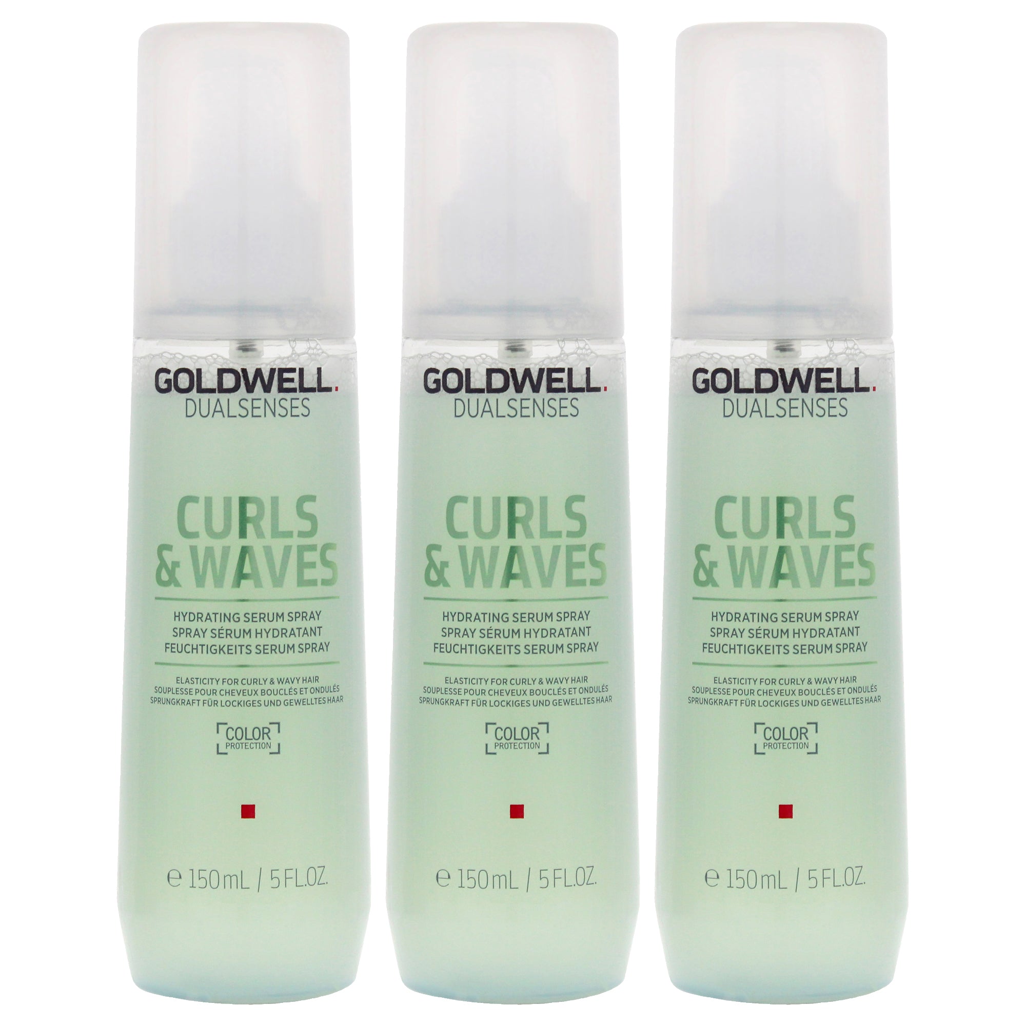 Dualsenses Curls and Waves Hydrating Serum Spray by Goldwell for Women - 5 oz Serum - Pack of 3