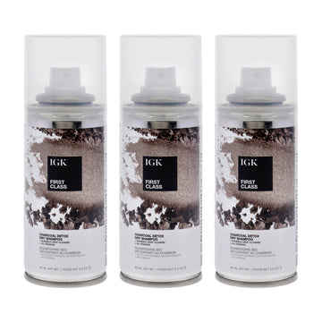 First Class Charcoal Detox Dry Shampoo by IGK for Unisex - 2 oz Dry Shampo - Pack of 3