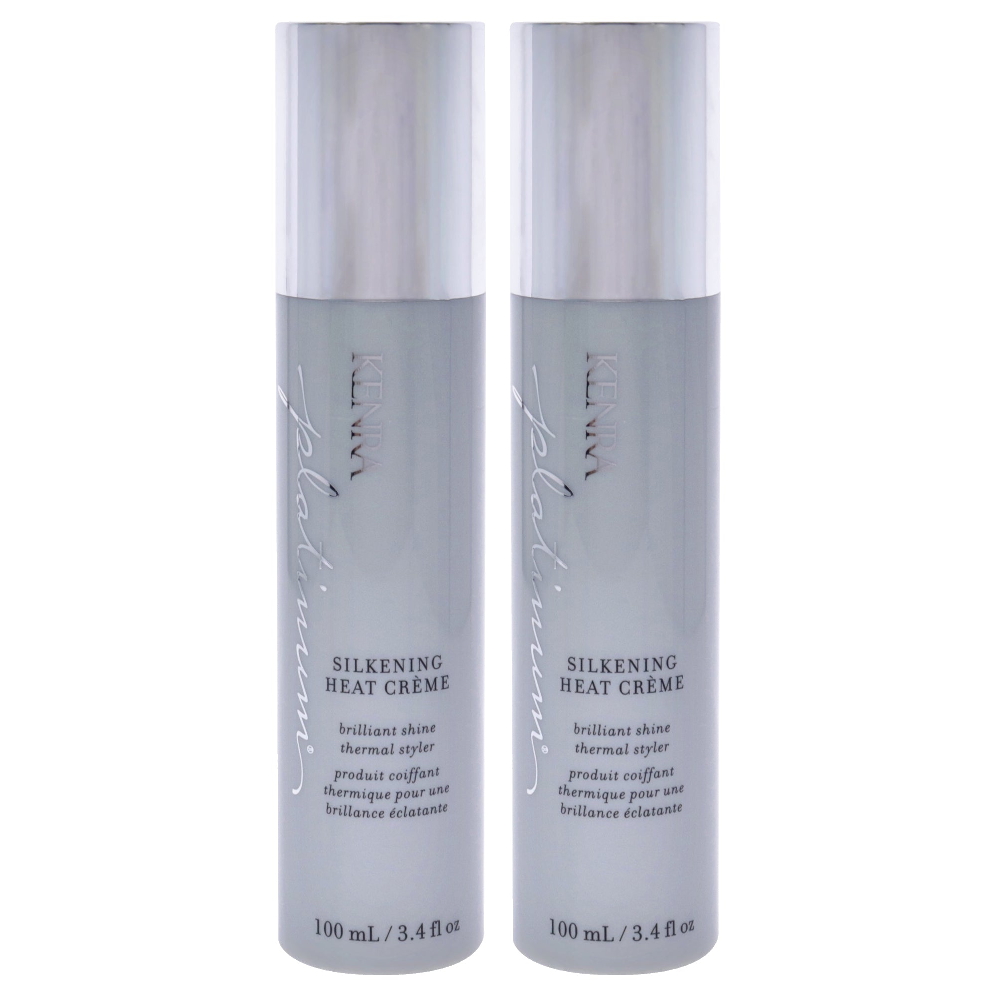 Platinum Silkening Heat Creme by Kenra for Unisex - 3.4 oz Cream - Pack of 2