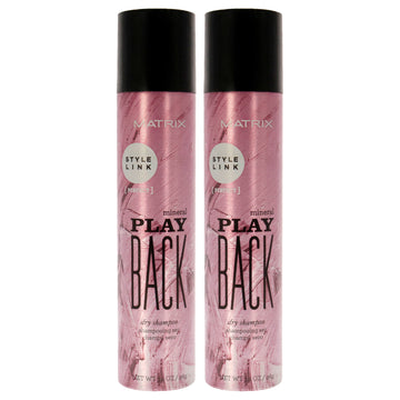 Style Link Mineral Play Back Dry Shampoo by Matrix for Unisex - 3.4 oz Dry Shampoo - Pack of 2