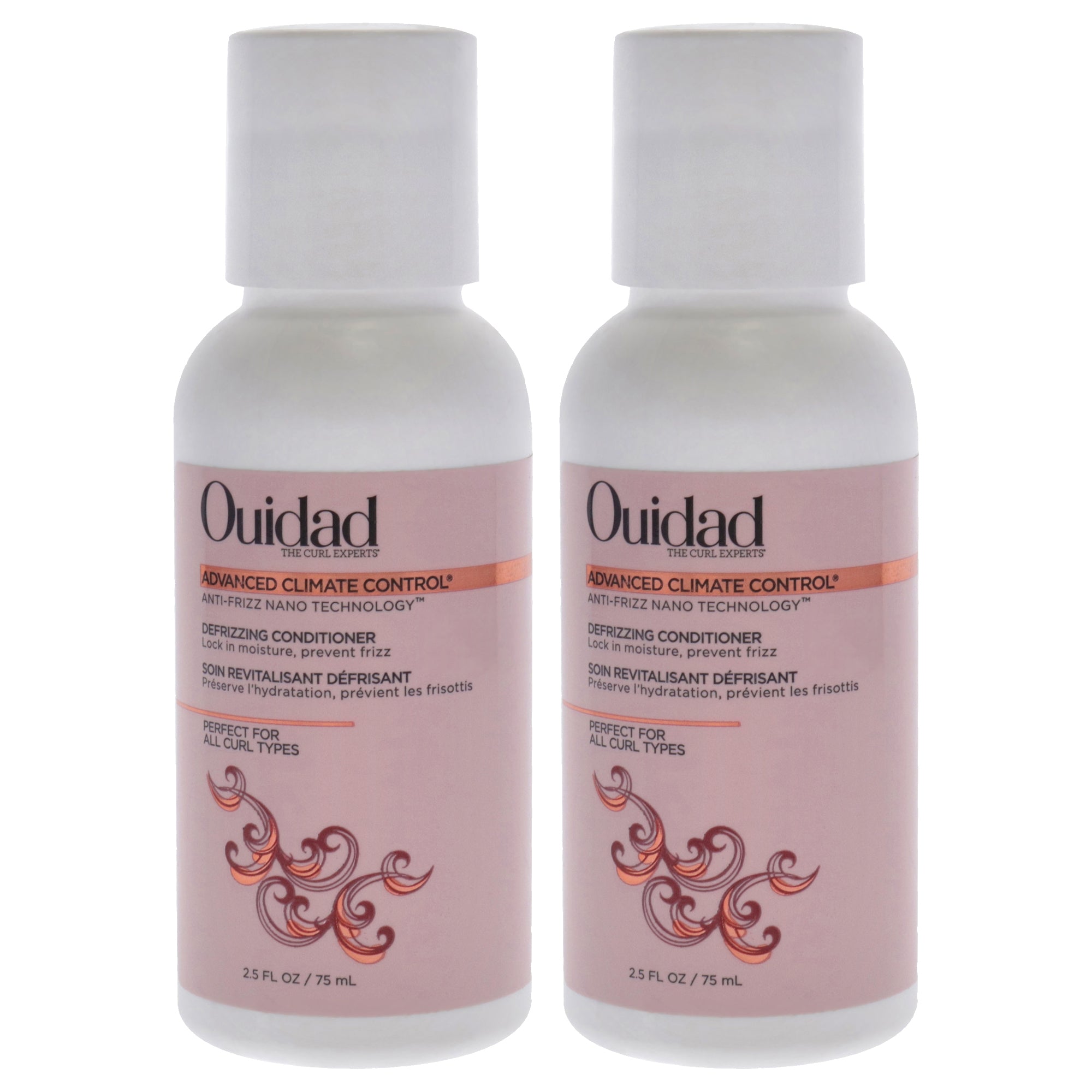 Advanced Climate Control Defrizzing Conditioner by Ouidad for Unisex - 2.5 oz Conditioner - Pack of 2