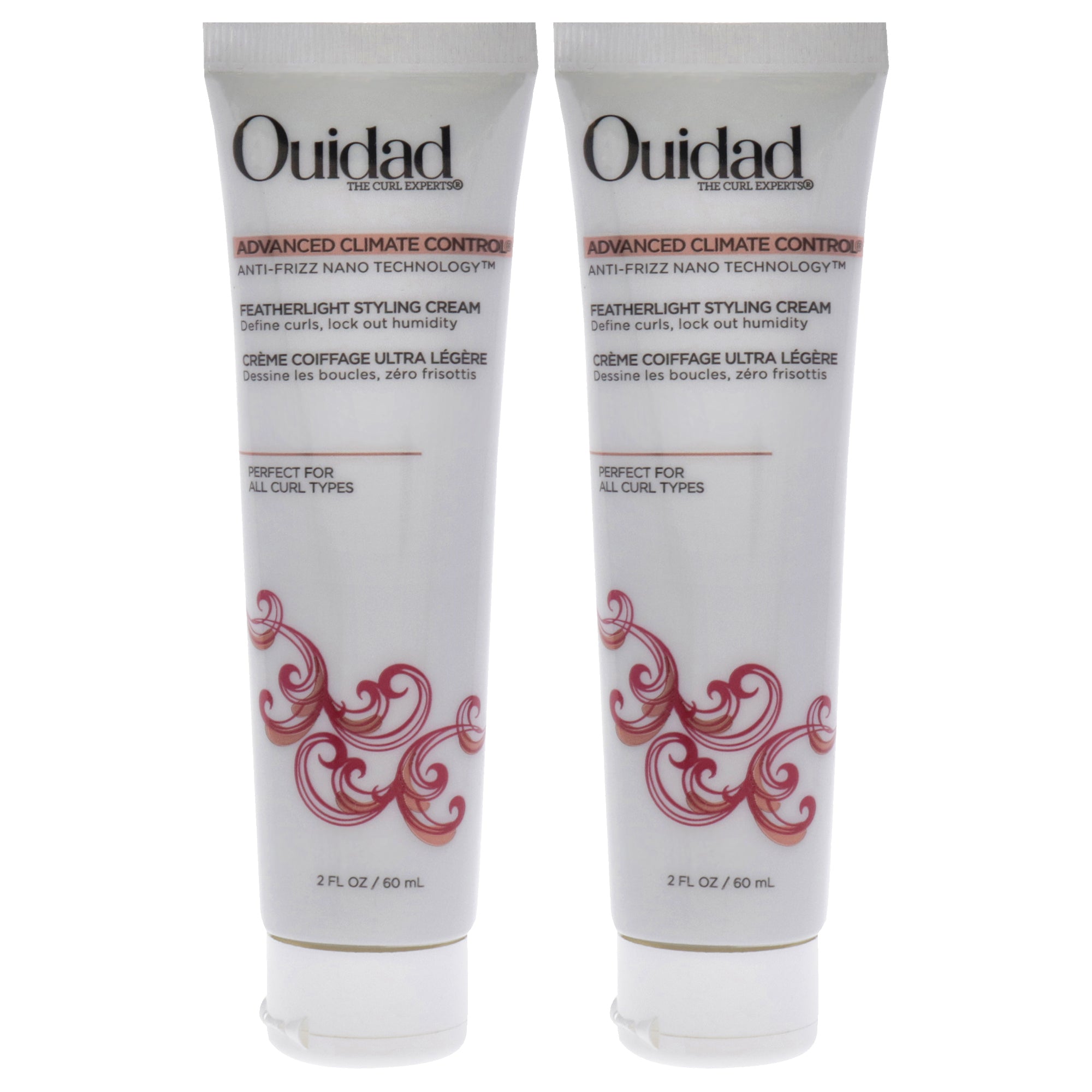 Advanced Climate Control Featherlight Styling Cream by Ouidad for Unisex - 2 oz Cream - Pack of 2