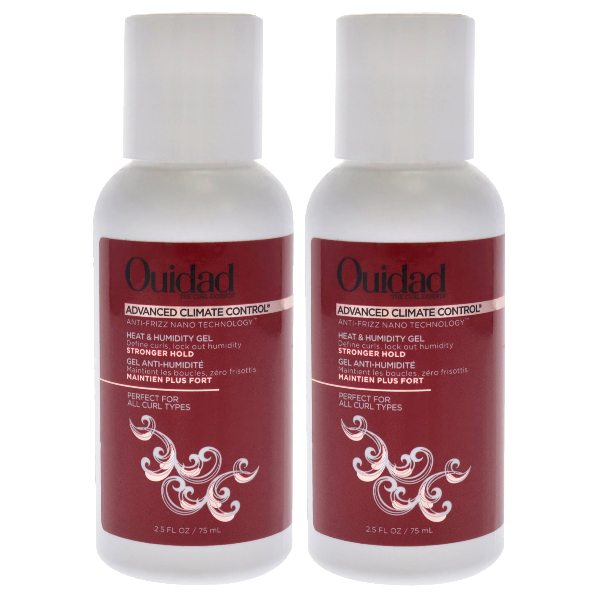 Advanced Climate Control Heat and Humidity Gel - Stronger Hold by Ouidad for Unisex - 2.5 oz Gel - Pack of 2