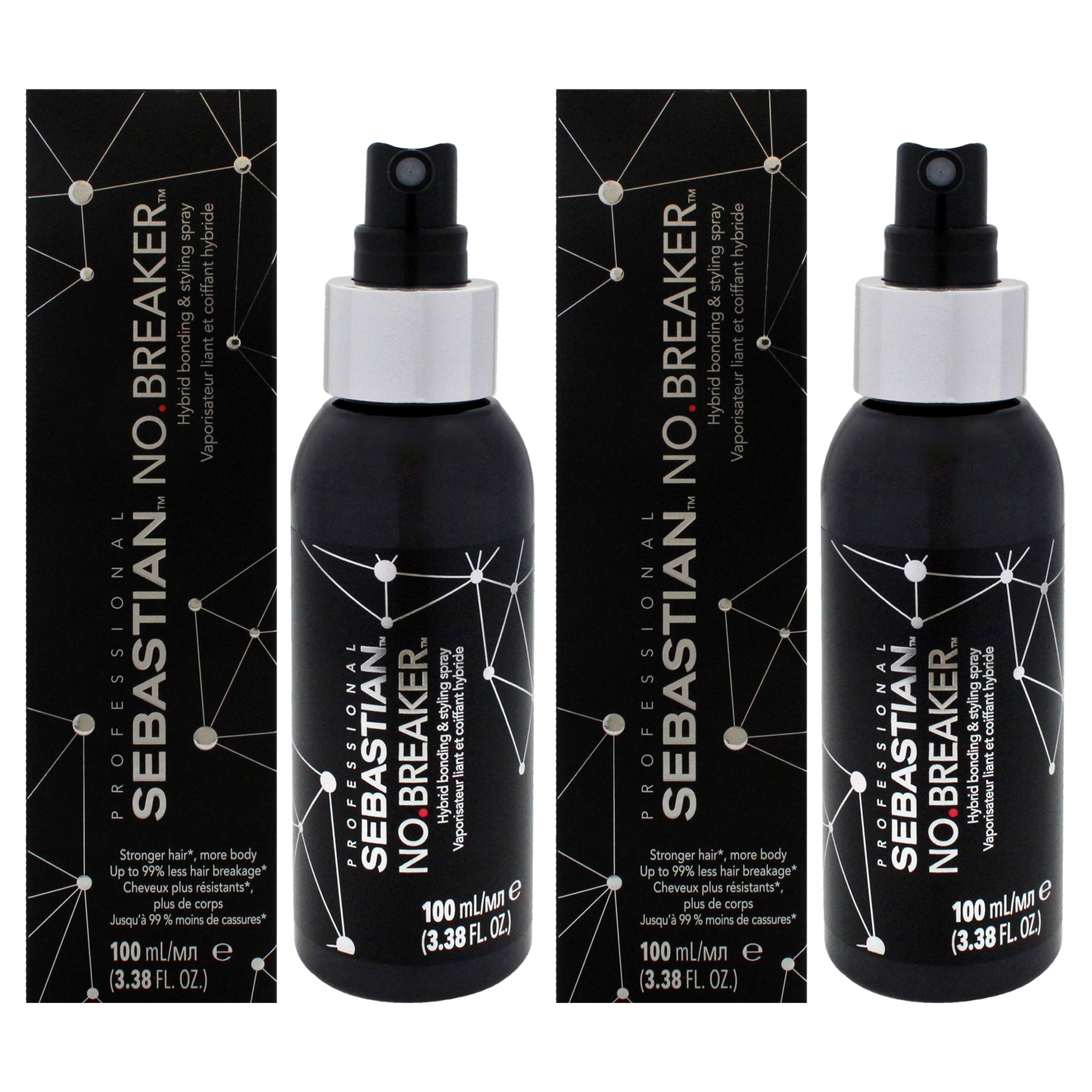 No Breaker Leave-In Bonding Spray by Sebastian for Unisex - 3.3 oz Spray - Pack of 2