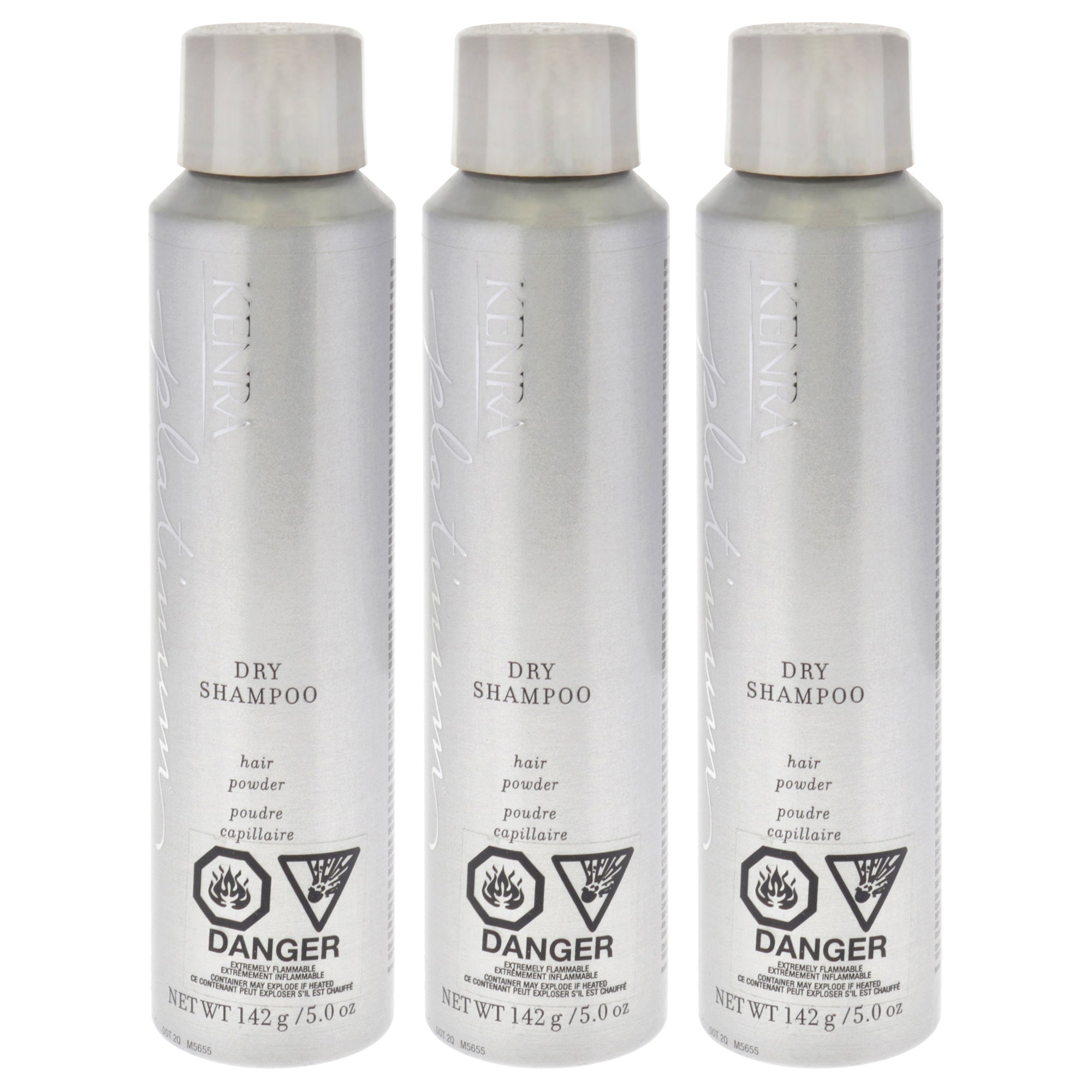 Platinum Dry Shampoo by Kenra for Unisex - 5 oz Dry Shampoo - Pack of 3