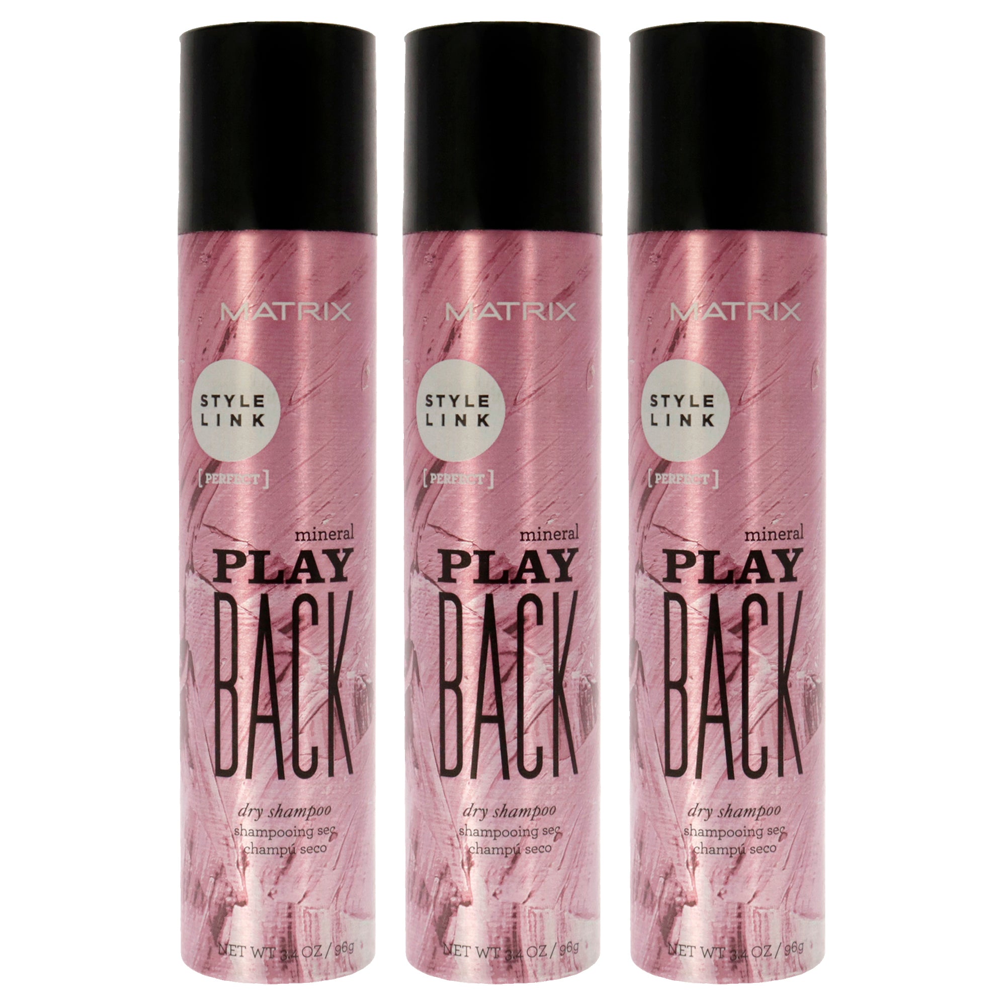 Style Link Mineral Play Back Dry Shampoo by Matrix for Unisex - 3.4 oz Dry Shampoo - Pack of 3
