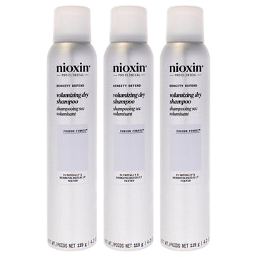 Density Defend Volumizing Dry Shampoo by Nioxin for Unisex - 4.2 oz Dry Shampoo - Pack of 3