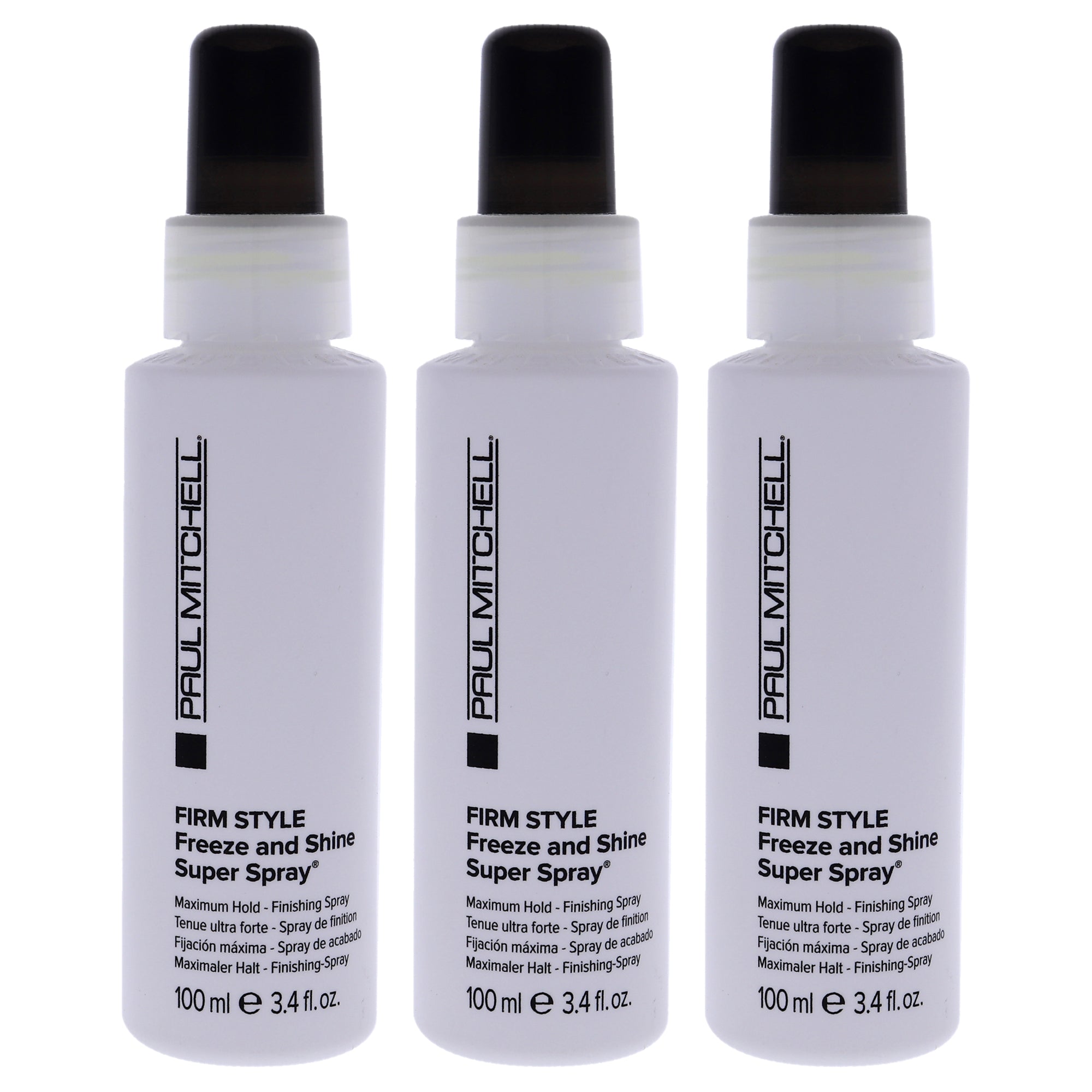Firm Style Freeze and Shine Super Spray by Paul Mitchell for Unisex - 3.4 oz Hair Spray - Pack of 3