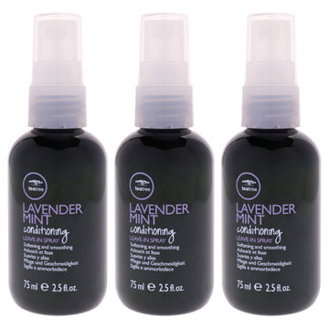 Tea Tree Conditioning Leave-In Spray - Lavender Mint by Paul Mitchell for Unisex - 2.5 oz Hair Spray - Pack of 3