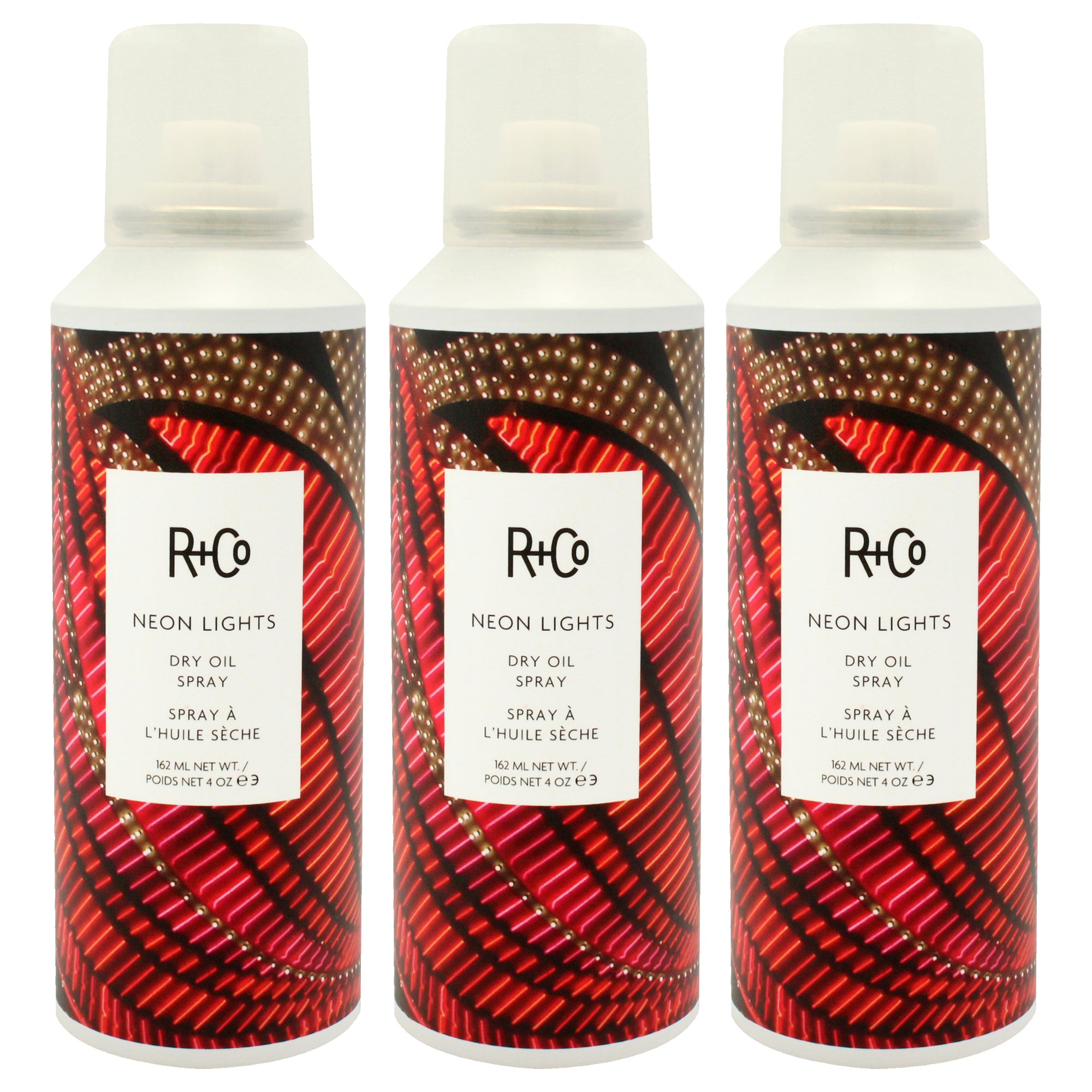 Neon Lights Dry Oil Spray by R+Co for Unisex - 4 oz Spray - Pack of 3