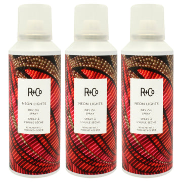 Neon Lights Dry Oil Spray by R+Co for Unisex - 4 oz Spray - Pack of 3