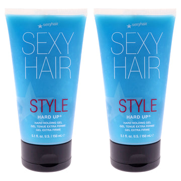 Style Sexy Hair Hard Up Hard Holding Gel by Sexy Hair for Unisex - 5.1 oz Gel - Pack of 2