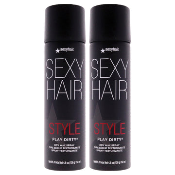 Style Sexy Hair Play Dirty Dry Wax Spray by Sexy Hair for Unisex - 4.8 oz Spray - Pack of 2