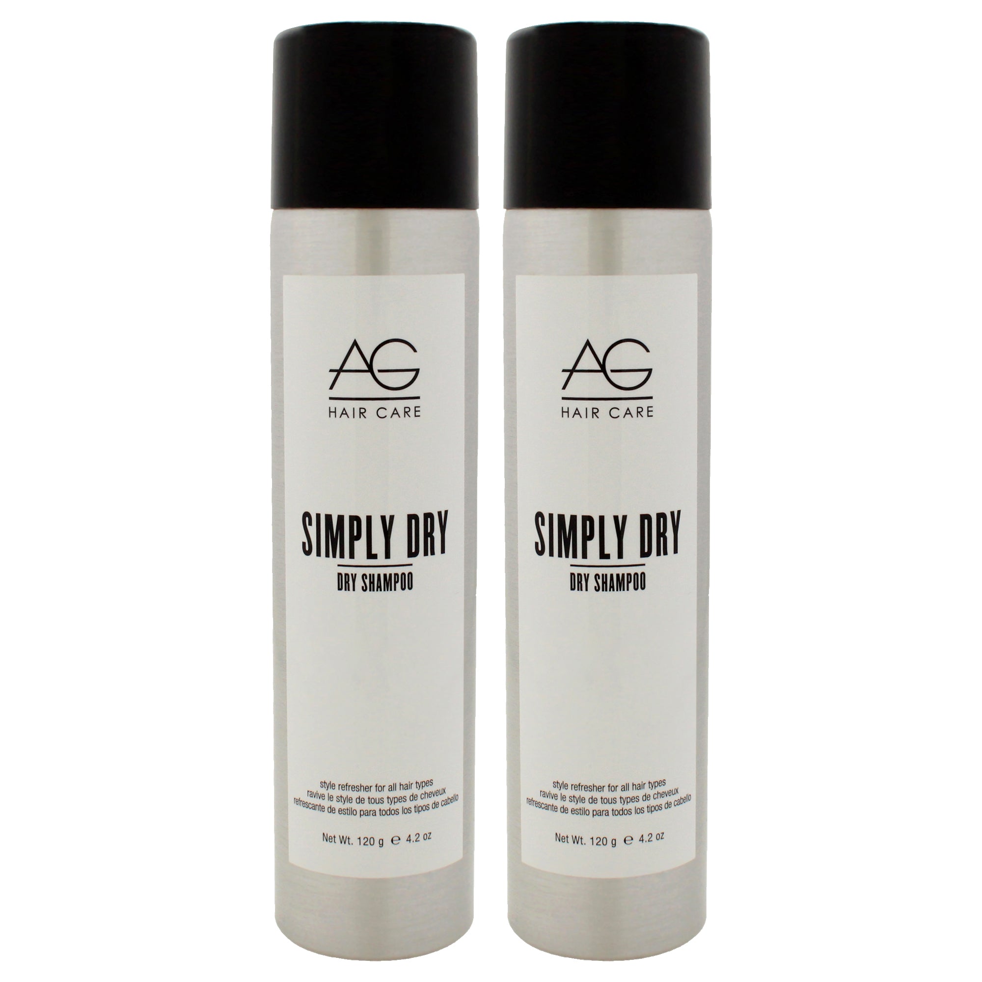 Simply Dry Shampoo by AG Hair Cosmetics for Unisex - 4.2 oz Dry Shampoo - Pack of 2
