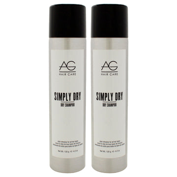 Simply Dry Shampoo by AG Hair Cosmetics for Unisex - 4.2 oz Dry Shampoo - Pack of 2