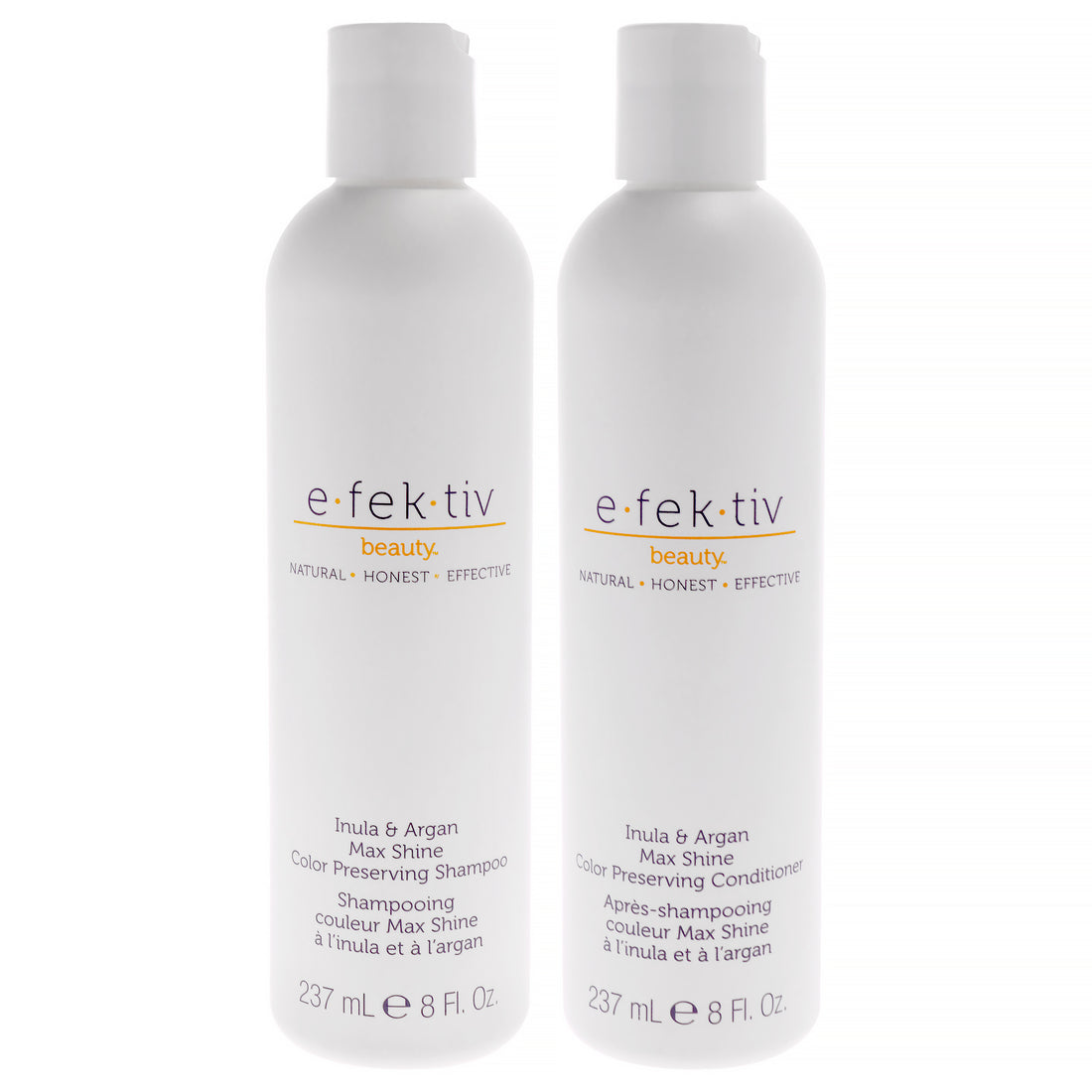 Inula Plus Argan Max Shine Color Preserving Kit by e.fek.tiv for Unisex - 2 Pc Kit 8oz Shampoo, 8oz Conditioner