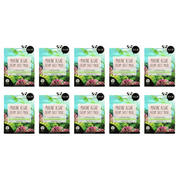 Cream Sheet Mask - Marine Algae by Oh K! for Unisex - 1 Pc Mask - Pack of 10