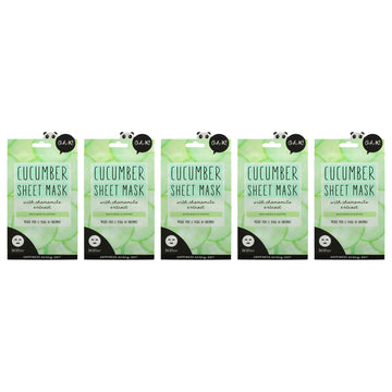 Sheet Mask - Cucumber by Oh K! for Unisex - 1 Pc Mask - Pack of 5