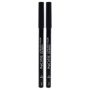 Ultra Rich Color Eye Pencil - 01 Black by Note Cosmetique for Women - 0.04 oz Eye Pencil - Pack of 2