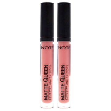 Matte Queen Liquid Lipstick - 06 Noble Rose by Note Cosmetique for Women - 0.14 oz Lipstick - Pack of 2