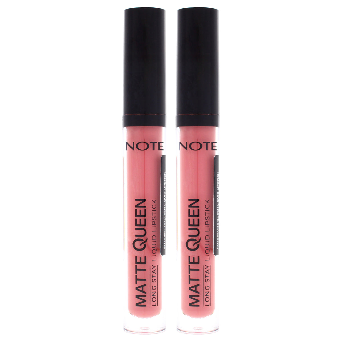 Matte Queen Liquid Lipstick - 07 Proud Pink by Note Cosmetique for Women - 0.14 oz Lipstick - Pack of 2