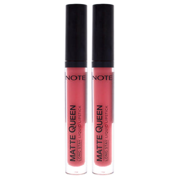 Matte Queen Liquid Lipstick - 12 Blush Amour by Note Cosmetique for Women - 0.14 oz Lipstick - Pack of 2